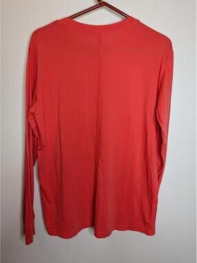 Lululemon Long Sleeve Top Women Coral Orange Athletic Shirt 12/14 XL
